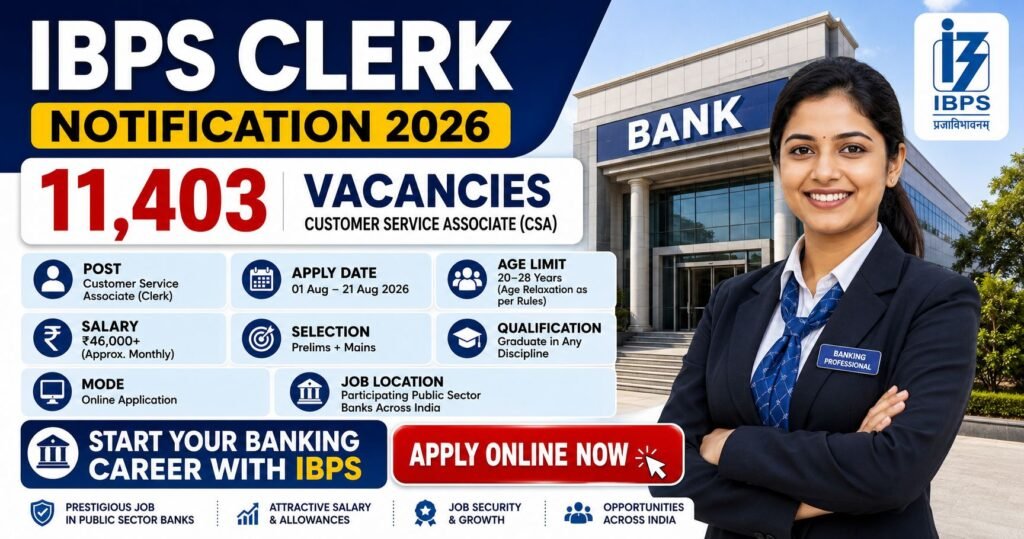 ibps clerk notification 2026