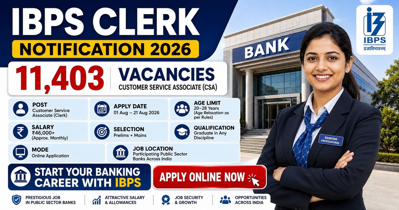 ibps clerk notification 2026