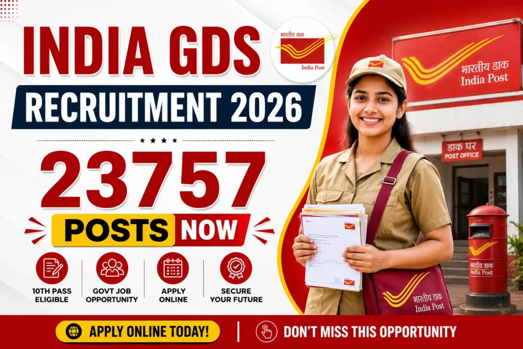 India GDS Recruitment 2026 Apply for 23757 Posts Now