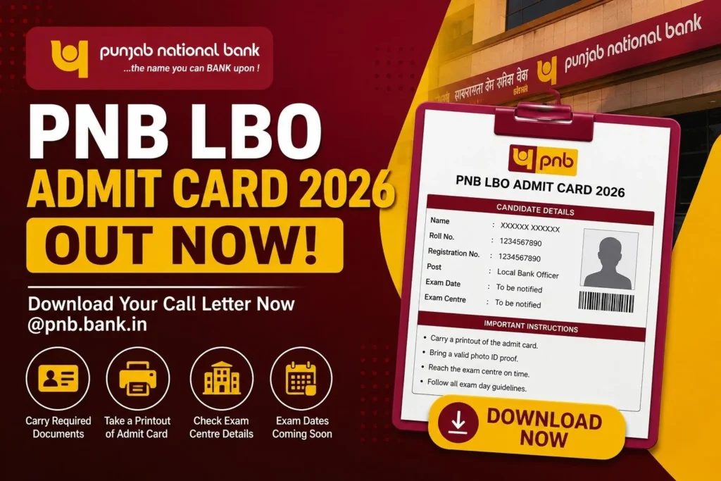PNB LBO Admit Card 2026