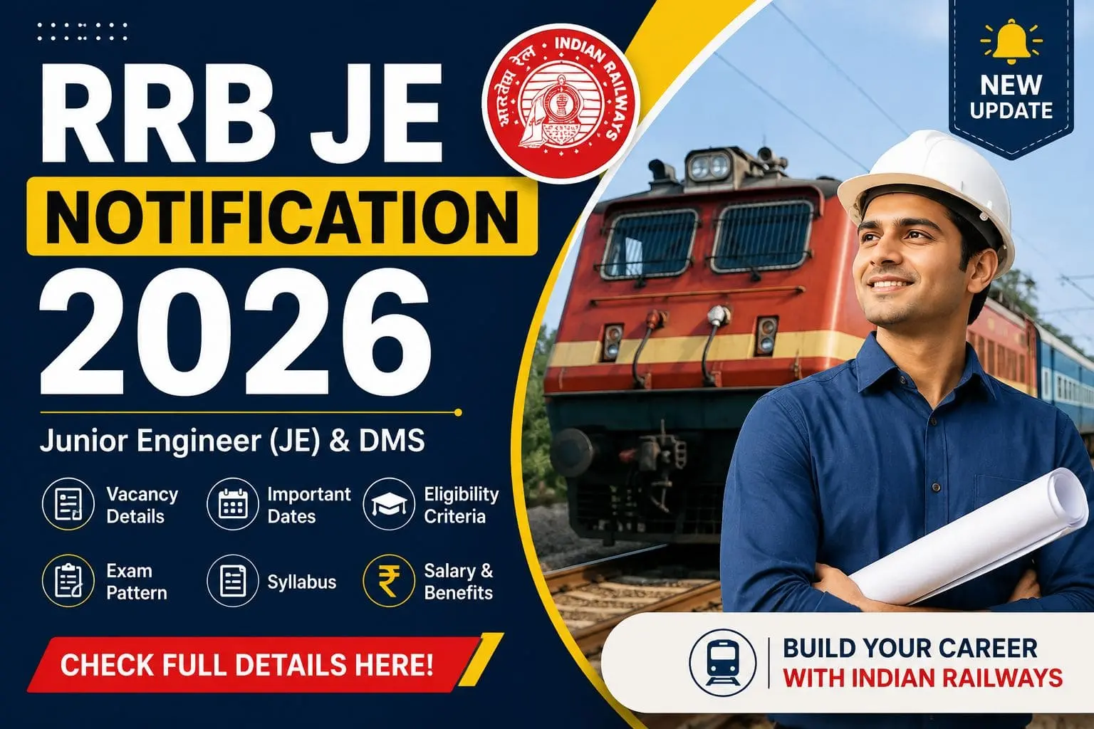 RRB JE Notification 2026 Out for 4,029 Vacancies