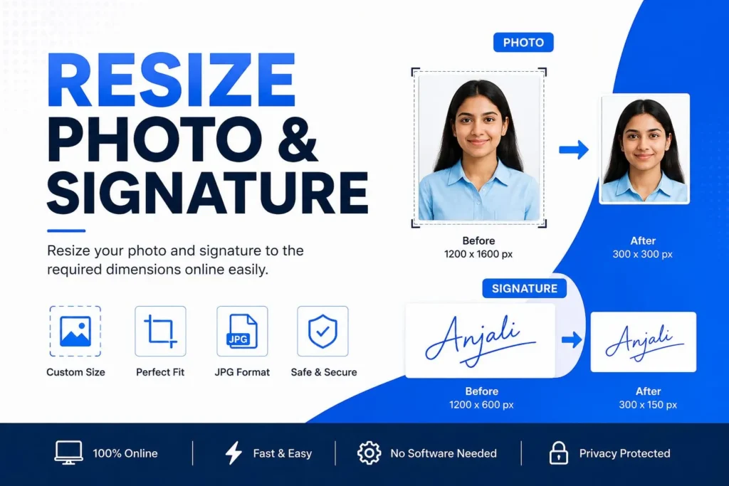 Resize Photo & Signature