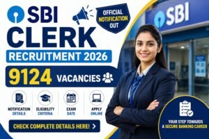 SBI Clerk Recruitment 2026: 9124 Vacancies, Apply Online